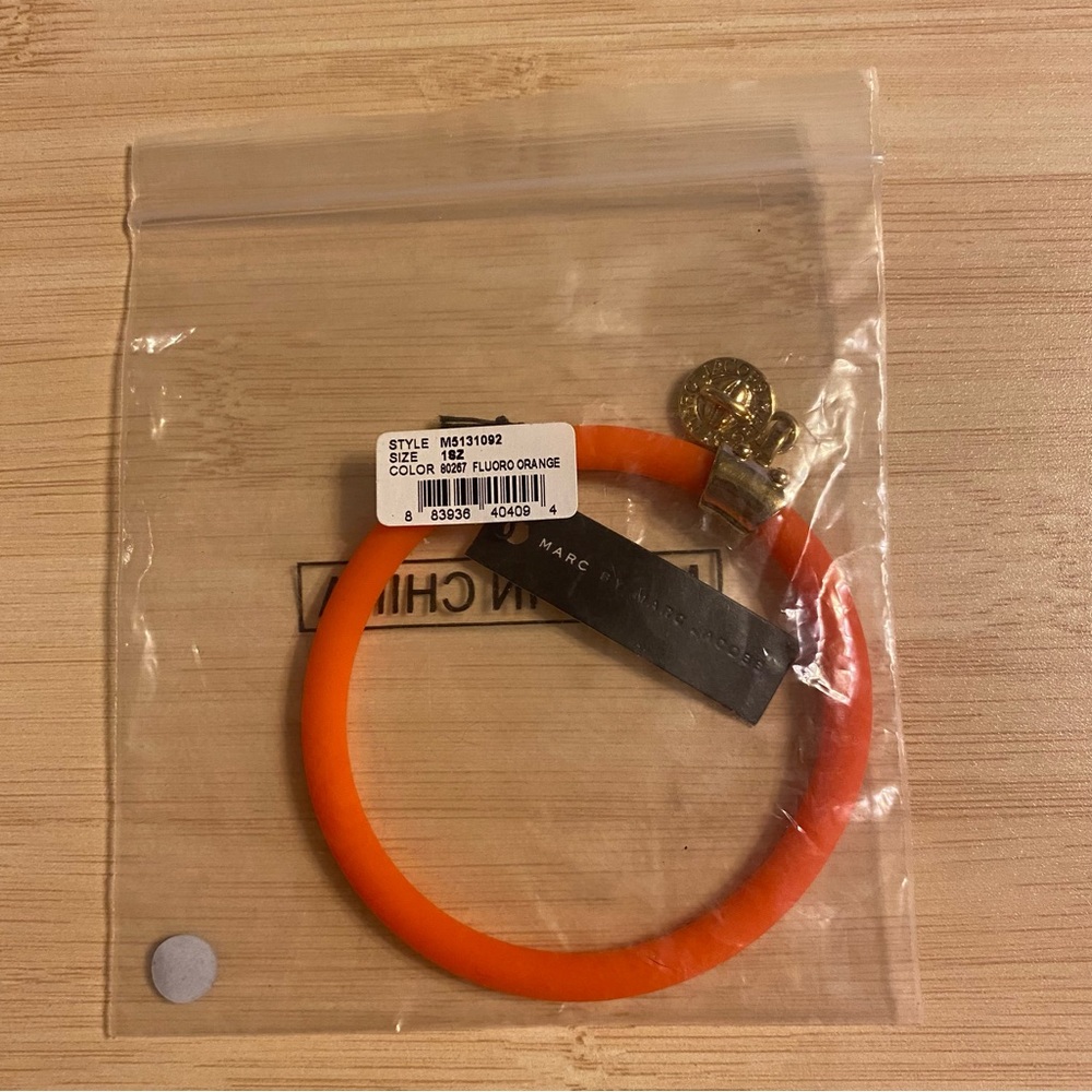 Marc by Marc Jacobs Orange Bracelet Fluorescent Neon NEW
